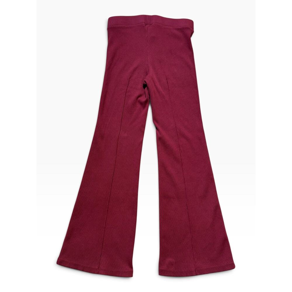 Donni. Rouge Ribbed Kick Flare Pants Size Small - Picture 3 of 5